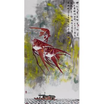吴学斌国画花鸟神仙世界万物生之秋字画之家