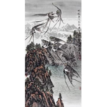 吴学斌国画花鸟扶摇直上九万里字画之家