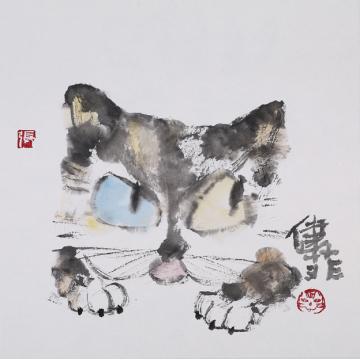 张健菲国画动物猫字画之家