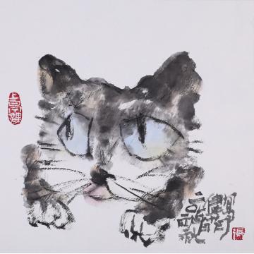 张健菲国画动物猫字画之家