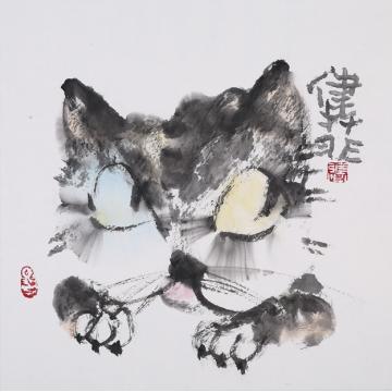 张健菲国画动物猫字画之家