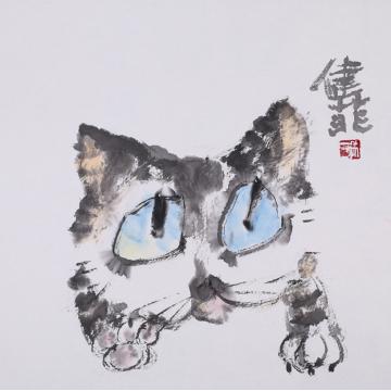 张健菲国画动物猫字画之家