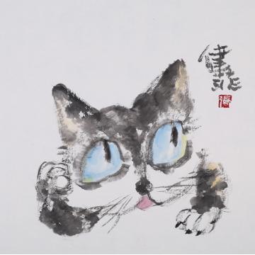 张健菲国画动物猫字画之家