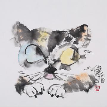 张健菲国画动物猫字画之家