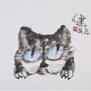 张健菲国画动物猫字画之家