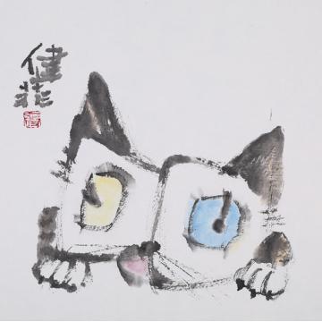 张健菲国画动物猫字画之家
