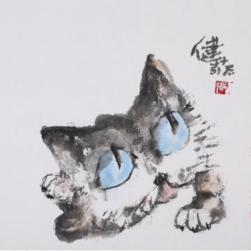 张健菲国画动物猫字画之家