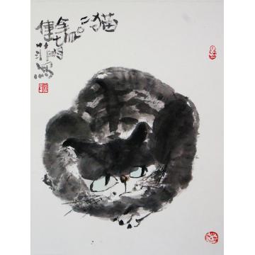 张健菲国画动物猫字画之家