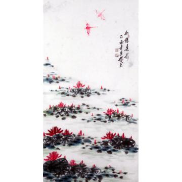 白世杰国画花鸟雨余春荷字画之家