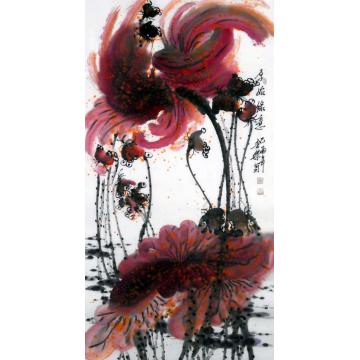 白世杰国画花鸟原始绿意字画之家