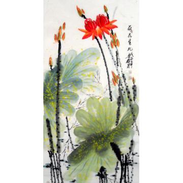 白世杰国画花鸟荷花生机字画之家