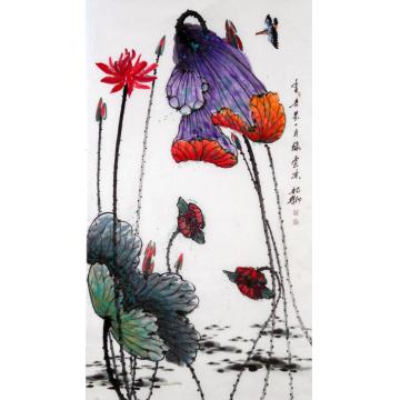 白世杰国画花鸟香世界一片绿云凉字画之家