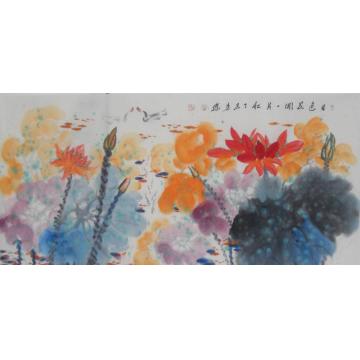 白世杰国画花鸟日色画闻一片红字画之家