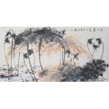 白世杰国画花鸟雪中莲香字画之家