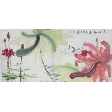 白世杰国画花鸟原始绿意字画之家