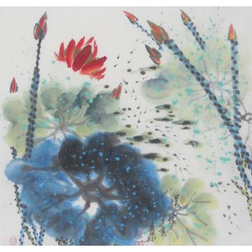 白世杰国画花鸟晨雾字画之家