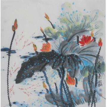 白世杰国画花鸟大塘清气字画之家
