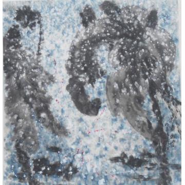 白世杰国画花鸟荷舞傲雪字画之家