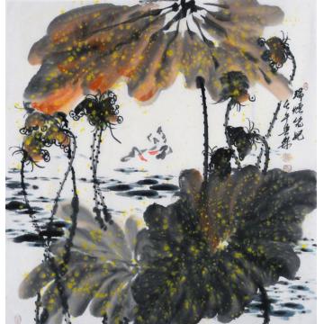 白世杰国画花鸟瑞烟笼妃字画之家