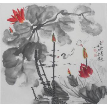 白世杰国画花鸟原始墨意字画之家