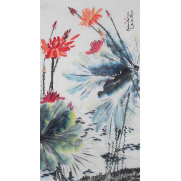 白世杰国画花鸟大塘鱼戏水字画之家