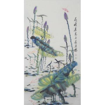 白世杰国画花鸟荷塘春光字画之家