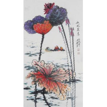 白世杰国画花鸟秋风袭来字画之家