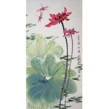 白世杰国画花鸟香荷吐艳字画之家