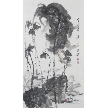白世杰国画花鸟雪荷舞翠字画之家