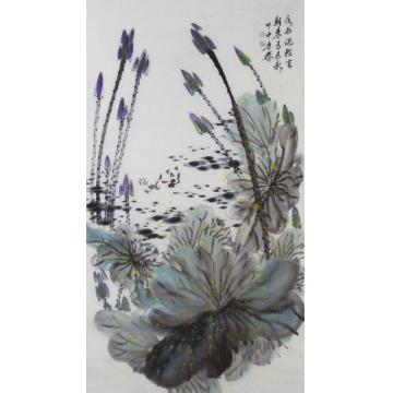 白世杰国画花鸟夜雨浥轻尘字画之家