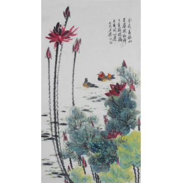 白世杰国画花鸟专荷盖绿水字画之家