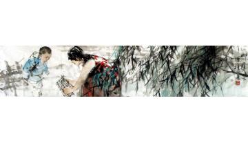 王国栋国画人物柳荫下字画之家