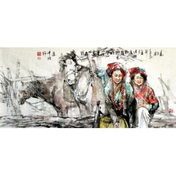 王国栋国画人物春韵字画之家