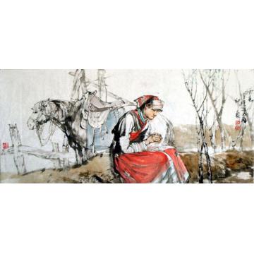 王国栋国画人物初春字画之家