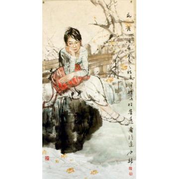 王国栋国画人物花落谁家字画之家