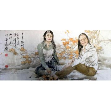 王国栋国画花鸟十月红叶字画之家