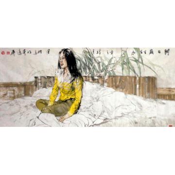 王国栋国画人物闲日字画之家