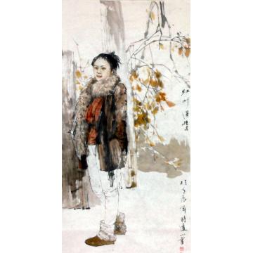 王国栋国画人物红叶字画之家