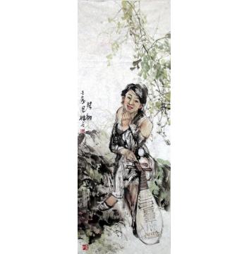 王国栋国画人物琴韵字画之家