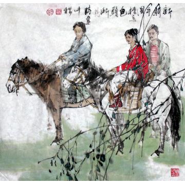 王国栋国画人物新骑手字画之家