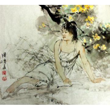 王国栋国画人物无题字画之家