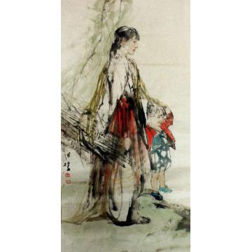 王国栋国画人物无题字画之家