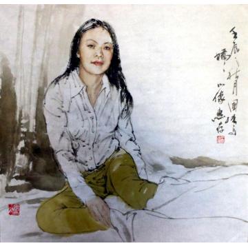 王国栋国画人物无题字画之家