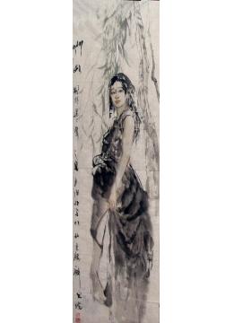 王国栋国画人物无题字画之家
