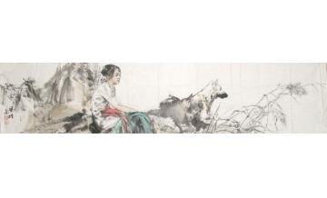 王国栋国画人物无题字画之家