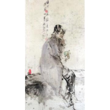 王国栋国画人物无题字画之家