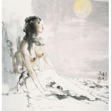 王国栋国画人物月色字画之家
