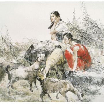 王国栋国画人物初秋字画之家