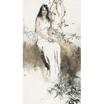 王国栋国画人物依秋图字画之家