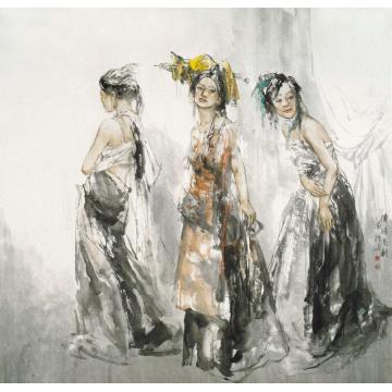 王国栋国画人物无题字画之家
